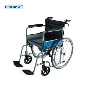 BIOBASE كرسي متحرك يدوي مع جهاز لمنع القدم من الانزلاق قبالة دواسة كرسي متحرك