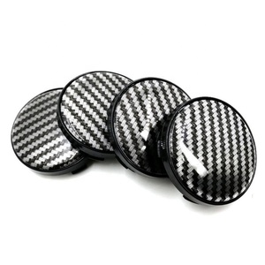 Universel ABS Noir Goutte À Goutte En Caoutchouc En Fiber De Carbone 60MM Enjoliveur De Roue De Voiture Center Cap Jante Pneu Cache-Poussière - Product Image 6