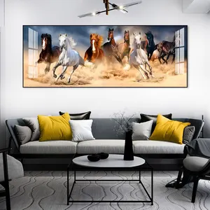 Bức tranh tường hiện đại đơn giản hiên phòng ăn phòng ngủ Ánh sáng sang trọng cao cấp ngựa trắng trang trí phòng khách