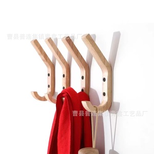 Wooden <b>Wall</b> <b>Hooks</b> For Entryway Home Clothing Hat Storage Easy Install <b>Wall</b> Mounted Type - Product Image 3