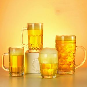 <b>Large</b> Thickened Glass Beer Mug with Handle Uncovered Tea House KTV Bar <b>Gift</b> <b>Box</b> Customizable Logo Printing - Product Image 3