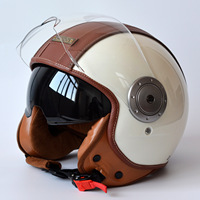 Casque de sécurité modulaire ABS pour moto et voiture électrique, unisexe, double visière, demi-casque, quatre saisons, adultes