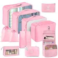 Ensemble de 11 cubes de rangement pliables grande capacité pour bagages, sacs de rangement pour sous-vêtements, chaussettes, chaussures, ensembles de bagages, sac de voyage