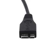 Câble d'extension de données noir USB3.0 type-c en gros pour disque dur et scanner connecteur Micro B de blindage de tresse de charge rapide