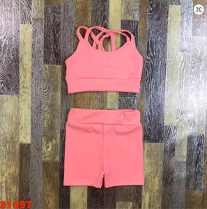 Conjunto Deportivo para Mujer, 13 Colores, Top con Tirantes Cruzados + Pantalones Cortos, para Correr, Deportes al Aire Libre, Yoga, Venta Caliente 2026 - Product Image 5