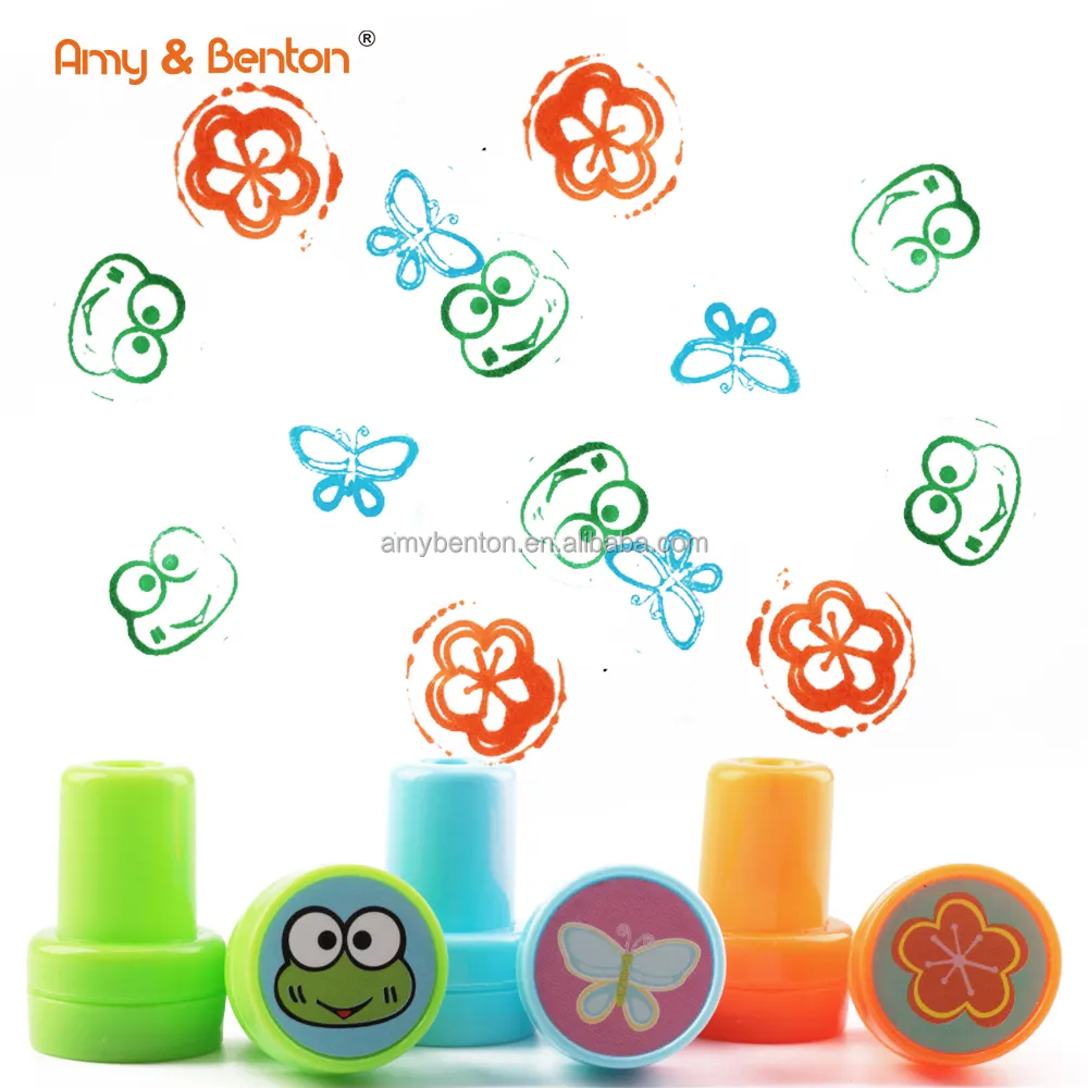 New Spring Series Toys Kids Party Favour Colorful Mini Stamp Toys Children Cartoon Seals Toys for Kids