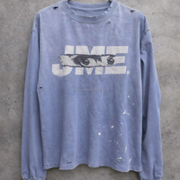 T-shirts OEM en coton épais 100% délavé style vintage, personnalisables avec logo sérigraphié, effet vieilli, sans manches, coupe courte et oversize