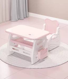 Table et chaises d'enfants VSUCH, table de salle à manger et d'étude de luxe pour enfants, en plastique coloré, sécuritaire, pour salon, maternelle, école préscolaire - Product Image 5