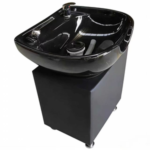 Lavacabezas vertical de cerámica con base de pilar, tipo piscina, para lavado de cabello sentado, de plástico - Product Image 3