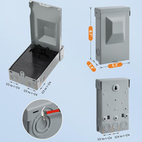 Boîtier de déconnexion CA extractible Hooanke 30A avec fusible, interrupteur métallique étanche 2 pôles 120/240 VCA NEMA 3R pour condenseur HVAC extérieur, ETL