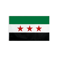 Drapeau de la Syrie 100% polyester 3*5 pieds (90x150 cm) de haute qualité, très vendu, avec deux œillets