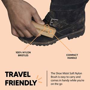 Handmade Nylon <b>Shoe</b> Cleaning Brush for Sneakers Leather Canvas Sports <b>Shoes</b> Durable Wooden Handle Soft Bristles for Cleaning - Product Image 3