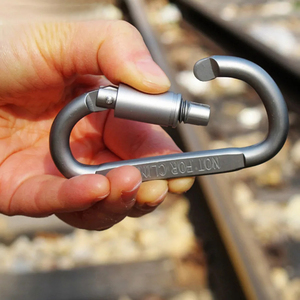 Mousqueton d'extérieur en aluminium pour l'escalade, le camping et l'alpinisme, équipement de voyage et d'extérieur - Product Image 1