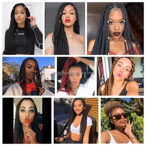 <span class=keywords><strong>Capelli</strong></span> Sintetici Pre-Stirati di Alta Qualità per <span class=keywords><strong>Trecce</strong></span> Ombre, Extension <span class=keywords><strong>Africane</strong></span> Intrecciate per Acconciature all'Uncinetto - Product Image 5