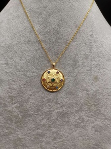 <span class=keywords><strong>Collana</strong></span> Chakra <span class=keywords><strong>cuore</strong></span> in argento 925 placcato <span class=keywords><strong>oro</strong></span> <span class=keywords><strong>giallo</strong></span> personalizzato per donna <span class=keywords><strong>collana</strong></span> pendente <span class=keywords><strong>con</strong></span> zircone - Product Image 2