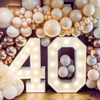 Décorations d'anniversaire en plein air, lettres lumineuses LED, grands chiffres, enseignes personnalisables, enseignes publicitaires pour bâtiments et événements