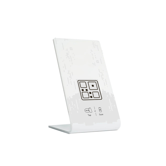 Custom Printed NFC Table Display Stand QR Code Scanning Google Review Menu RFID for Hotel & Business Card 13.56MHz Ntag213 Chip