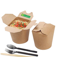 Boîte à pâtes biodégradables de haute qualité, coffret d'emballage de nouilles, avec tasses, ml