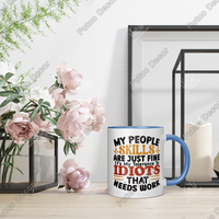 Tasse à message inspirant en gros tasse au design amusant tasse de 11oz tasses à café à sublimation avec impression personnalisée blanche et logo