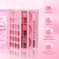 Palette de maquillage Gazzle in Every Glow : Fard à joues, illuminateur, contour, poudre à sourcils, rouge à lèvres liquide, sérum rehausseur de cils, mascara