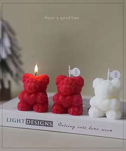 Valentine's Day Wedding Cute Animal <b>Candle</b> Gift Baby Rose Bear Baby Shower <b>Baptism</b> <b>Candle</b> Favors Aroma <b>Candles</b> with Heart - Product Image 2