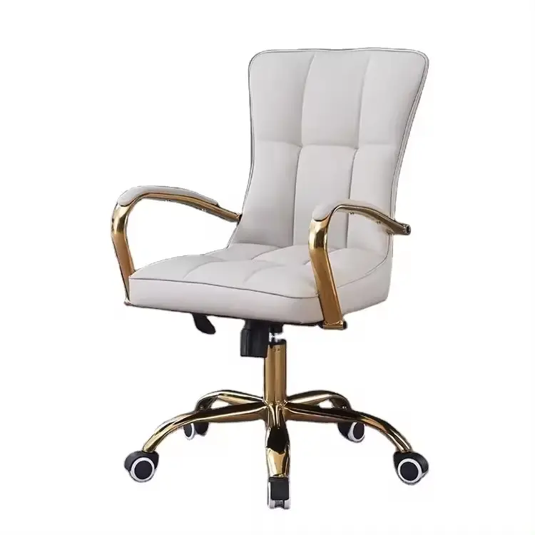 Роскошный Регулируемый офисный стул для руководителя, эргономичный поворотный Рабочий компьютерный сетчатый материал, античный дизайн пены с металлическим алюминием