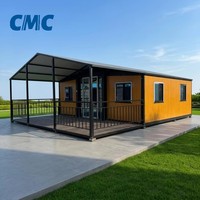 Grande maison conteneur préfabriquée mobile en structure acier, 20 pieds, modulaire et pliable
