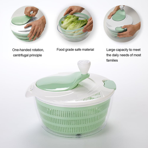 Essoreuse à salade manuelle en plastique, sécheur à salade personnalisé, essoreuse à légumes au design créatif - Product Image 4