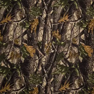 Yilong vải nhà máy tùy chỉnh thiết kế Twill polyester bông TC RealTree ngụy trang vải cho săn bắn ngoài trời cắm trại quần áo