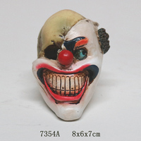 Tête de crâne en résine, sculpture artisanale d'halloween, tête de crâne pour la décoration de la maison, vente en gros
