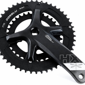 Juego de <span class=keywords><strong>bielas</strong></span> 2X 34T 50T BCD110 de aleación de aluminio CNC con doble plato para bicicleta de carretera 2X11, OEM ODM, venta al por mayor de fábrica personalizada - Product Image 2