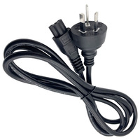 Câble d'alimentation portable pour charge rapide IEC 60320 C5, prise trèfle en cuivre pur stable de 1 m, compatible EU US UK AU CN