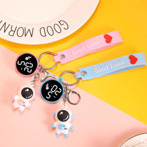 3D lindo astronauta 3 Pack llavero <span class=keywords><strong>Kawaii</strong></span> PVC llavero niños niñas regalo perfecto niños 5mm espesor mochila/Airpods/reloj Digital - Product Image 6