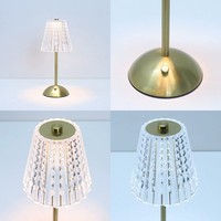 Simple Design moderne USB charge cristal lampe de table chambre chevet veilleuse alimentation batterie bon prix produit d'usine