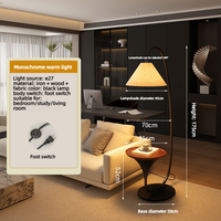 Lampe sur pied moderne de luxe en métal avec LED E27 intelligente pour chambre à coucher, chevet et salon