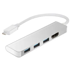 4 in 1 USB-C Thunderbolt 3 Hub ke 4K HDM Adapter 3 port USB