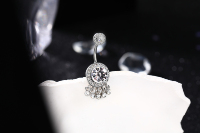 Toposh 316l chirurgisch edelstahl trendig sex kristall bauchnabel banane stilvoll bauchnabel ring piercing