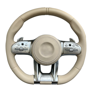 Costura de la cubierta del volante de gamuza Compatible con <span class=keywords><strong>Mercedes</strong></span> <span class=keywords><strong>Benz</strong></span> Is 550 SL <span class=keywords><strong>Clase</strong></span> C 300 GLK <span class=keywords><strong>350</strong></span> SE Alcantara Leather Sport - Product Image 4