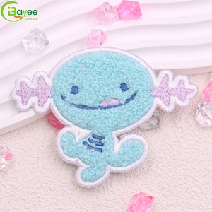 Soft Flexible <b>Material</b> Chenille Designer Logo Iron on Patches Towel <b>Embroidery</b> Heat Transfer Patches for T-Shirts - Product Image 3