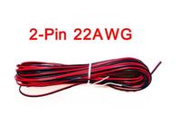 2pin rouge noir isolé électrique étendre cordon d'alimentation accessoires d'éclairage 18 20 22 AWG câble électrique en cuivre étamé
