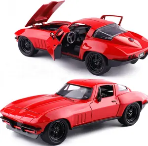 1:24 klasik araba modeli 1:24 çocuk oyuncak 1966 Metal araba döküm modeli koleksiyonu için