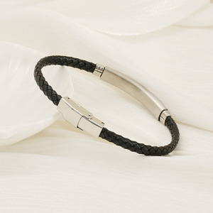 <span class=keywords><strong>Bracelet</strong></span> en cuir pour <span class=keywords><strong>couple</strong></span> en acier inoxydable, bijoux uniques et anciens, accessoires de mode - Product Image 3