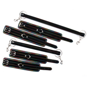 Provocerende speelgoed, versterkte leren handboeien, SM-accessoires voor dominante ervaringen - Product Image 3