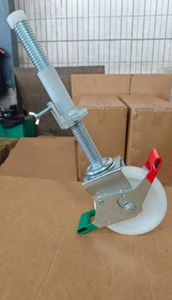 Roues de chariot réglables en nylon <span class=keywords><strong>MC</strong></span> robustes avec frein de blocage, roues de construction durables pour plateformes d'échafaudage - Product Image 5