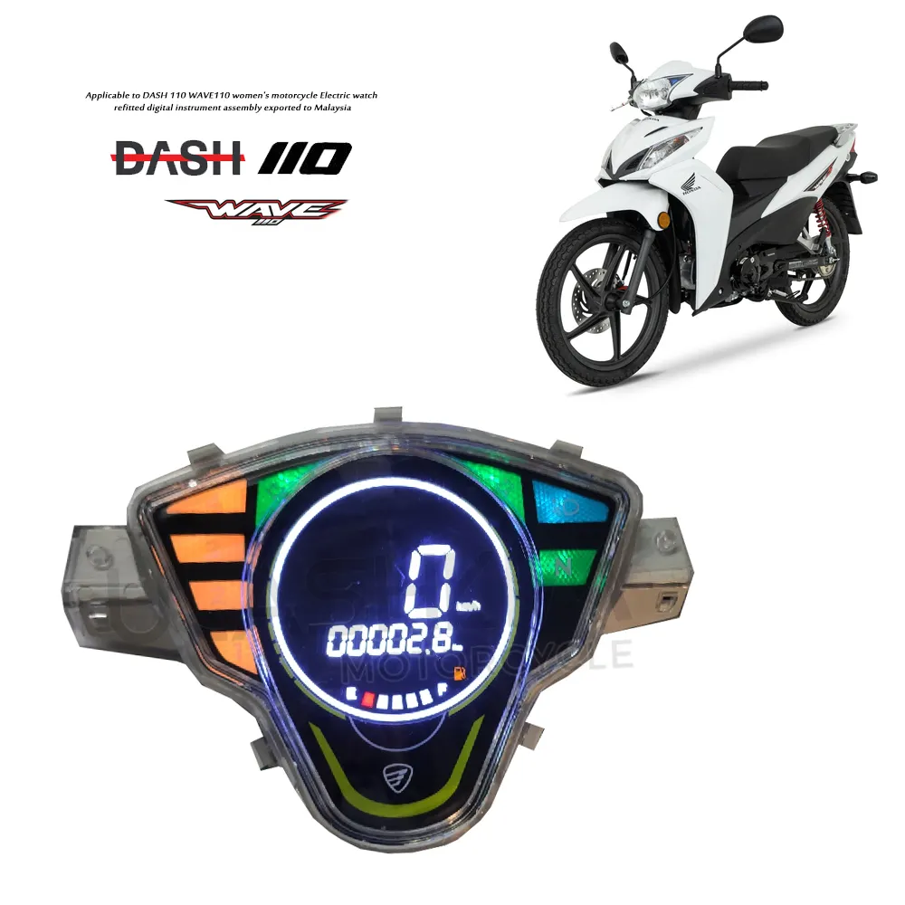 Подходит для DASH110 WAVE110 женские мотоциклетные электрические часы переоборудовать цифровой инструмент в сборе экспортируются в Малазию