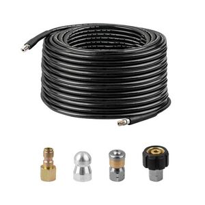 Kit de Boquilla <span class=keywords><strong>para</strong></span> Desagüe de Casa con <span class=keywords><strong>Manguera</strong></span> de 10 Metros <span class=keywords><strong>para</strong></span> <span class=keywords><strong>Tuberías</strong></span>, Alcantarillado, Limpieza de Desagües y Desatascado. - Product Image 1