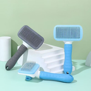 Peine de Acero Inoxidable, Plástico y Goma para Perros y Gatos, Desenreda Nudos, Masajeador, Ecológico y Portátil - Product Image 1