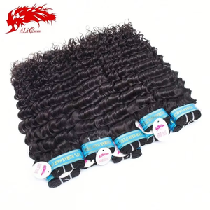 Estensioni di Capelli Vergini Peruviani Remy di Alta Qualità, Senza Prodotti Chimici, Doppia Trama, Onda Profonda - Product Image 4