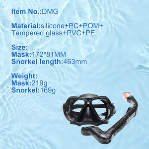 Conjunto de esnórquel para niños y jóvenes, equipo de buceo con cristal recubierto antivaho con boquilla de silicona - Product Image 3