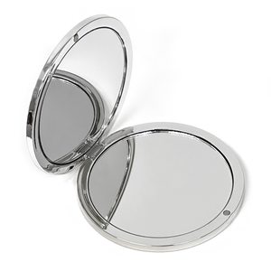 Elektrolytisch verzilverde plastic magnetische compact spiegel, dubbelzijdig, opvouwbaar, cosmetische spiegel, zilveren coating, zakspiegel - Product Image 5